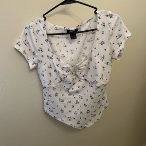 Floral White Women's Top